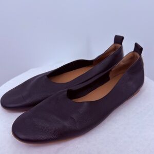 Everlane Black Leather Flats Ballet Slip On Shoes Size 10.5